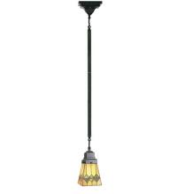 Meyda Blue 49119 - 5&#34;Sq Martini Mission Mini Pendant