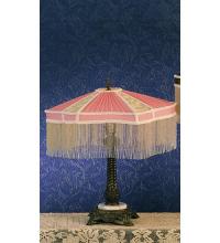 Meyda Blue 49469 - 22&#34;H Fabric & Fringe Persian Table Lamp