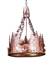 Meyda Blue 50186 - 16&#34;W Moose at Dusk Inverted Pendant
