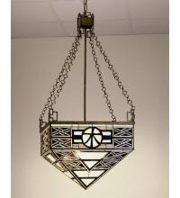 Meyda Blue 50551 - 21&#34; Square Shu Inverted Pendant