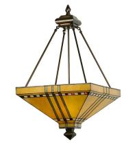 Meyda Blue 50621 - 17&#34; Square Prairie Corn Inverted Pendant