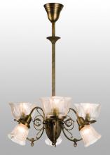 Meyda Blue 50758 - 26&#34; Wide Revival Gas & Electric 6 Light Chandelier