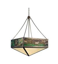 Meyda Blue 51230 - 18&#34;Sq Lone Elk Inverted Pendant