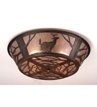 Meyda Blue 51233 - 22&#34;W Deer on the Loose Flushmount