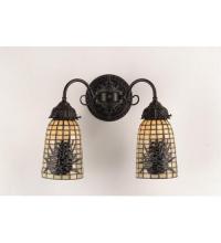 Meyda Blue 74048 - 14.5&#34; Wide Pine Barons 2 LT Wall Sconce