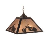 Meyda Blue 76312 - 16&#34; Square Motorcycle Pendant