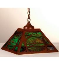 Meyda Blue 76320 - 16&#34;Sq Quiet Pond Pendant