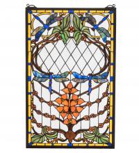 Meyda Blue 77733 - 14&#34; Wide Dragonfly Allure Stained Glass Window