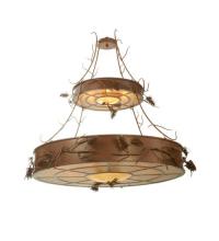 Meyda Blue 79713 - 58&#34; Wide Woodland Pine 2 Tier Inverted Pendant