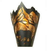Meyda Blue 81465 - 8&#34; Wide Bear at Dawn Wall Sconce