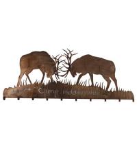 Meyda Blue 81543 - 60&#34;W Battling Bucks 10 Hooks Coat Rack