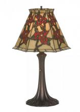 Meyda Blue 81620 - 19&#34;H Oriental Peony Accent Lamp