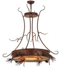 Meyda Blue 81787 - 36&#34;W Woodland Pine Inverted Pendant