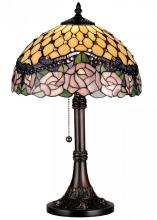 Meyda Blue 82304 - 19" High Jeweled Rose Table Lamp