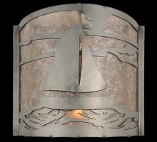 Meyda Blue 82563 - 12&#34; Wide Sailboat Wall Sconce