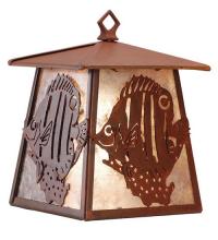 Meyda Blue 82654 - 7.5&#34;W Tropical Fish Hanging Wall Sconce