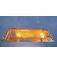 Meyda Blue 82887 - 48&#34; Long Trout & Fisherman Oblong Pendant