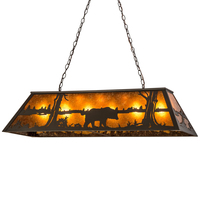 Meyda Blue 98035 - 48&#34; Long Black Bear Oblong Pendant