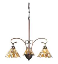 Meyda Blue 98058 - 24&#34;W Delta Jadestone 3 LT Chandelier