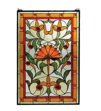 Meyda Blue 98229 - 20&#34;W X 30&#34;H Picadilly Stained Glass Window