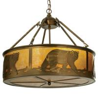 Meyda Blue 98440 - 22&#34; Wide Lone Bear Inverted Pendant
