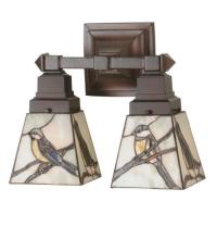 Meyda Blue 98519 - 12&#34;W Backyard Friends 2 LT Wall Sconce
