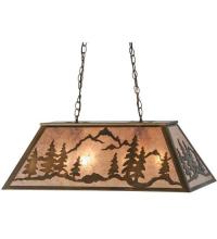 Meyda Blue 99025 - 33&#34; Long Mountain Range Gros Ventre WY Oblong Pendant