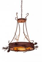 Meyda Blue 99449 - 34&#34;W Woodland Pine Inverted Pendant