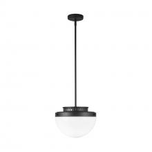 Artcraft AC12010BK - Dahlia 1 Light Pendant 12&#34;, Black
