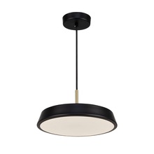 Artcraft AC6901BK - Lexi Collection 1-Light 16&#34; Pendant Black