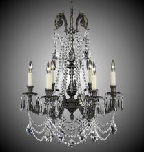 American Brass & Crystal CH2052-A-05S-16G-ST - 6 Light Finisterra with draping Chandelier
