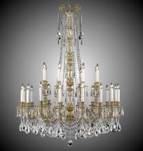 American Brass & Crystal CH2059-A-02G-ST - 8+16 Light Finisterra with draping Chandelier