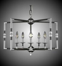 American Brass & Crystal CH3603-35S-ST - 5 Light Magro Cage Chandelier