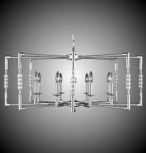 American Brass & Crystal CH3605-37G-38G-ST - 8 Light Magro Cage Chandelier