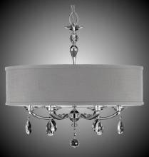 American Brass & Crystal CH5486-O-35S-37G-ST-PG - 28 inch Kensington Empire Drum Shade Chandelier