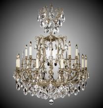 American Brass & Crystal CH7028-B-01G-PI - 10+5 Light Parisian Chandelier