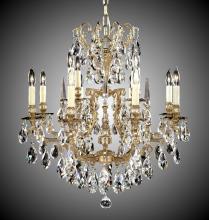 American Brass & Crystal CH7031-B-10G-PI - 8+4 Light Parisian Chandelier