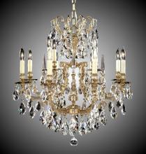 American Brass & Crystal CH7031-A-03G-PI - 8+4 Light Parisian Chandelier