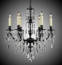 American Brass & Crystal CH7814-U-07G-PI - 6 Light Parisian Spire Chandelier