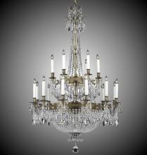 American Brass & Crystal CH8162-P-13S-ST - 18+ 15 Light Valencia Chandelier