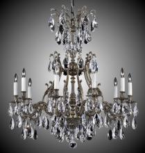 American Brass & Crystal CH9634-A-02G-ST - 10 Light Chateau Chandelier