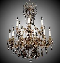 American Brass & Crystal CH9824-A-07G-ST - 12+6 Light Bellagio Chandelier