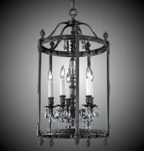 American Brass & Crystal LT2217-OTK-03G-ST - 5 Light 17 inch Lantern with Clear Curved glass & Crystal