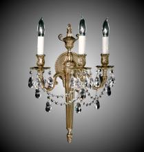 American Brass & Crystal WS2113-A-04G-PI - 3 Light Torch Wall Sconce