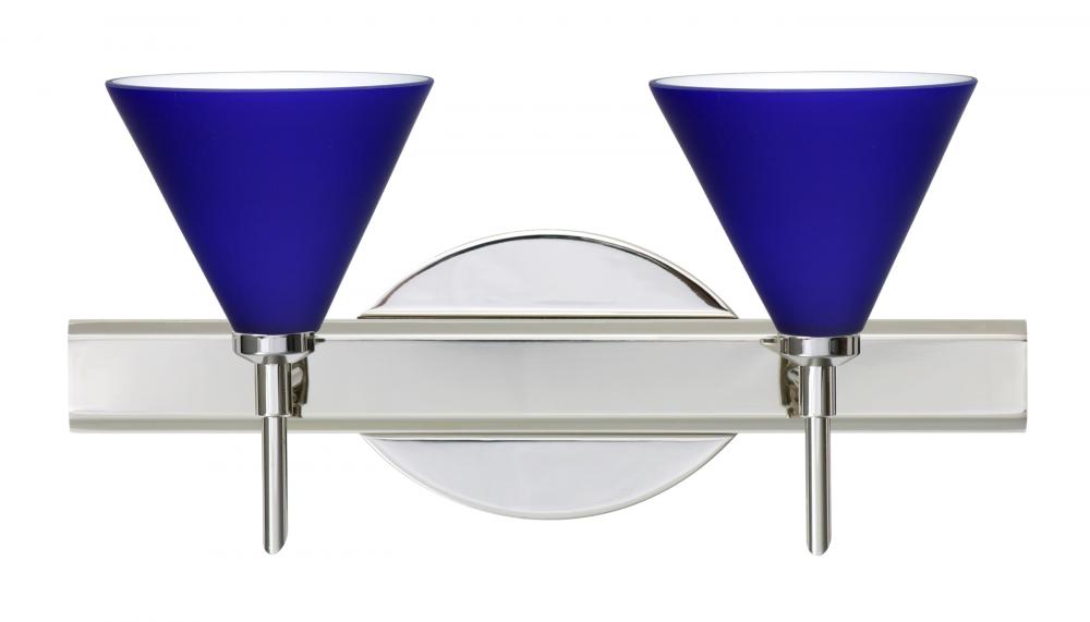 Besa Wall Kani Chrome Cobalt Blue Matte 2x5W LED