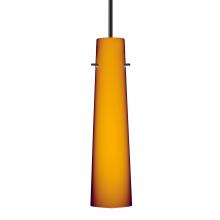 Besa Lighting 1BC-567480-LED-BK - Besa Camino Pendant Black Amber Matte 1x5W LED