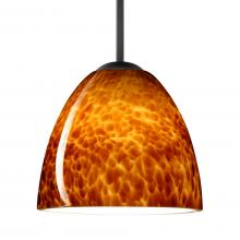 Besa Lighting 1BC-757218-LED-BK - Besa Sasha LED Pendant 1Bc Amber Cloud Black 1x9W LED