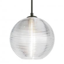 Besa Lighting 1JC-461600-LED-BK - Besa Kristall 8 Pendant Black Clear 1x9W LED