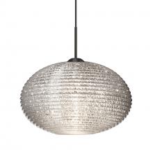 Besa Lighting 1JC-4912GL-LED-BK - Besa Pendant Pape 10 Black Glitter 1x9W LED