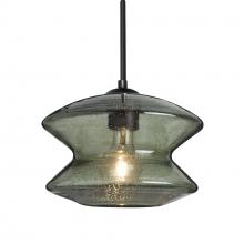Besa Lighting 1JC-ZENMS-EDIL-BK - Besa, Zen Cord Pendant, Moss Bubble, Black Finish, 1x8W LED Filament